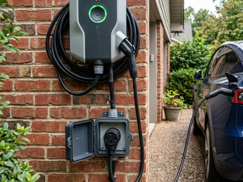 Disassembled ChargePoint Home Flex